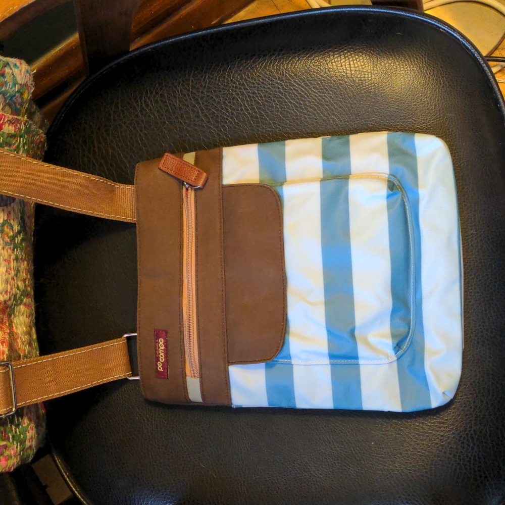 PoCampo striped, small, water-resistant crossbody purse
